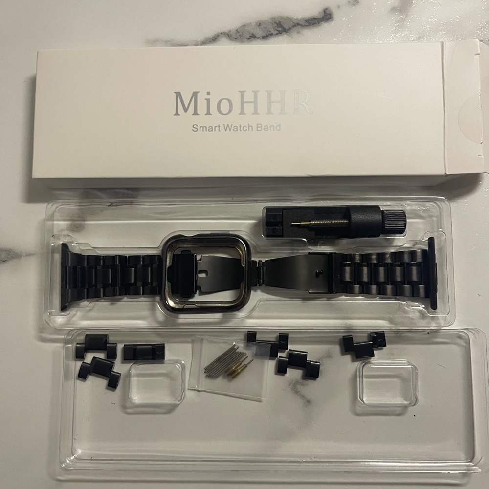 Black Metal Watch Band